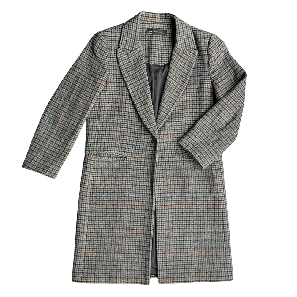 Zara Woman Tartan Peacoat
